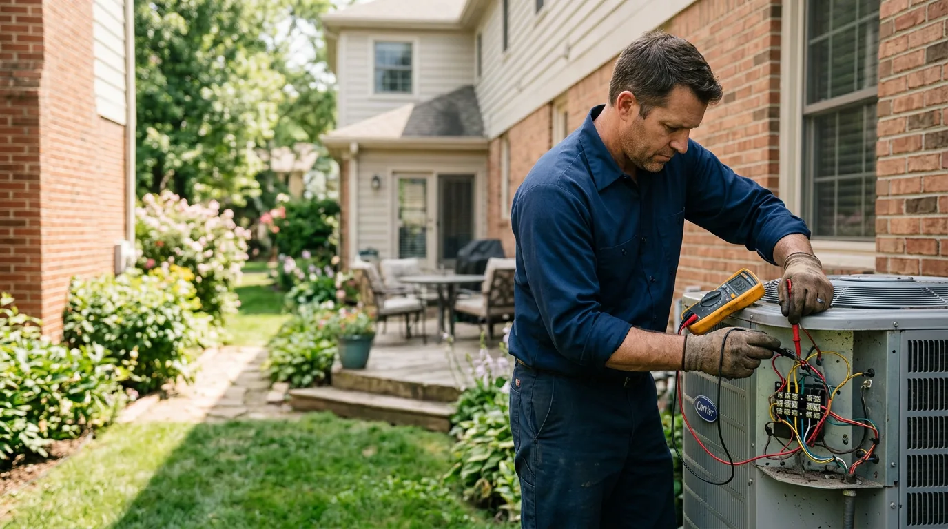 HVAC technician working near Swan Lake, NY